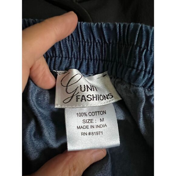 G unit fashion chambray and lace ribbon denim skirt  M - Picture 2 of 4